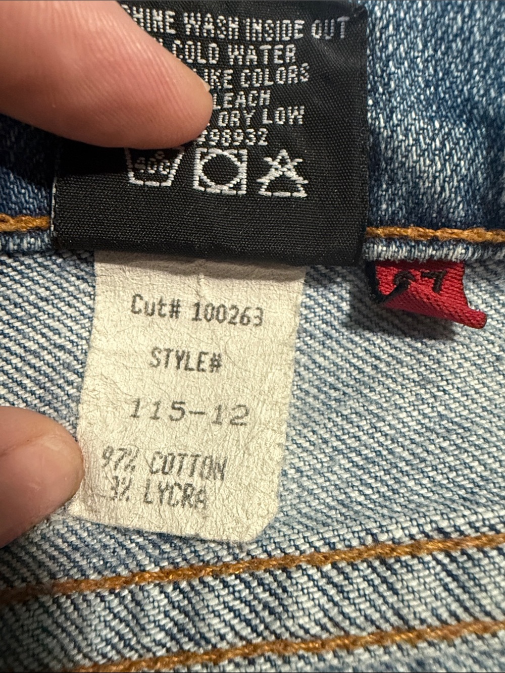 Red Engine Distressed Bootcut Flare‎ Jeans Light Wash Y2K Low Rise Size 27 - Picture 11 of 11